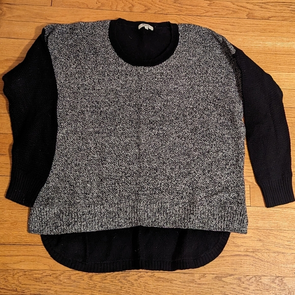 Madewell Chronicle Texture Pullover Sweater Black and Grey Colorblock Size L - Picture 7 of 14